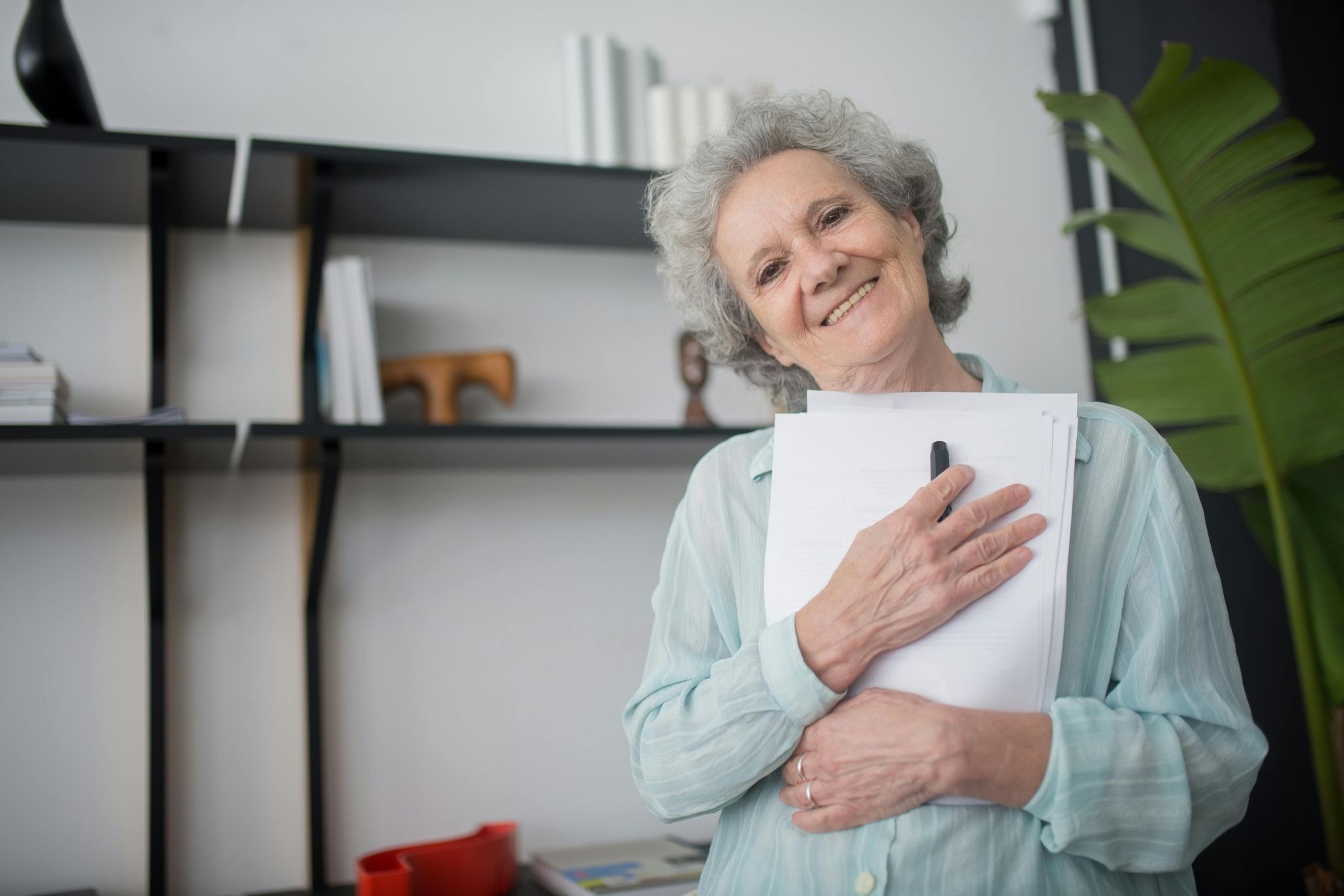 senior woman smiling
